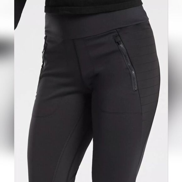 Athleta Peak Hybrid Fleece Tight In Black Size Medium - Picture 13 of 13